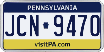 PA license plate JCN9470