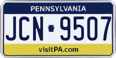 PA license plate JCN9507