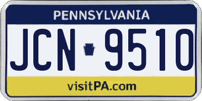 PA license plate JCN9510