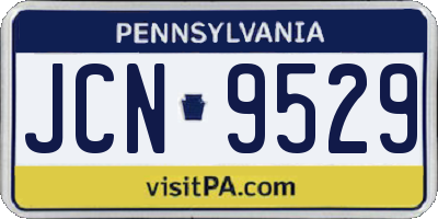PA license plate JCN9529