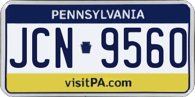PA license plate JCN9560