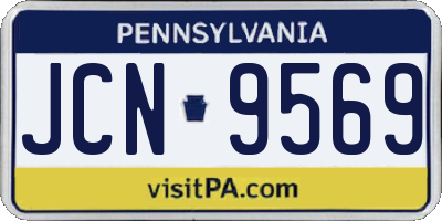 PA license plate JCN9569