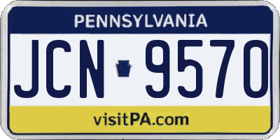 PA license plate JCN9570