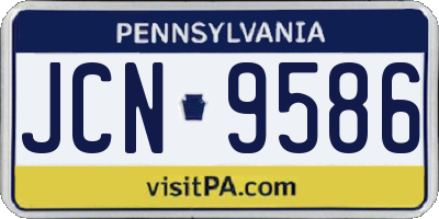 PA license plate JCN9586