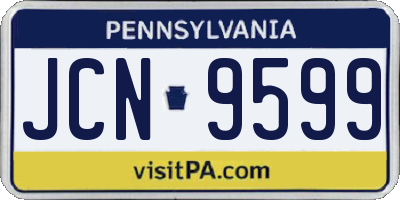 PA license plate JCN9599