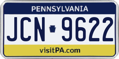 PA license plate JCN9622