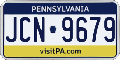 PA license plate JCN9679