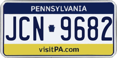 PA license plate JCN9682