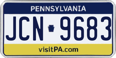 PA license plate JCN9683