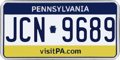 PA license plate JCN9689