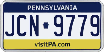 PA license plate JCN9779
