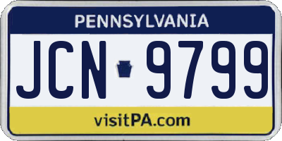 PA license plate JCN9799