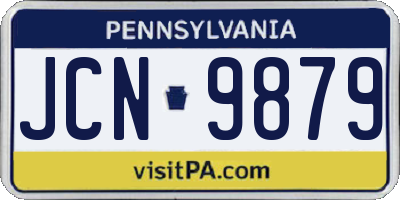 PA license plate JCN9879