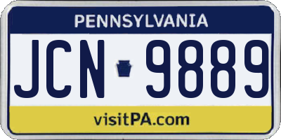 PA license plate JCN9889