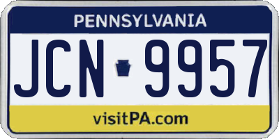 PA license plate JCN9957