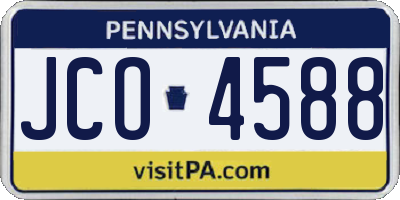 PA license plate JCO4588