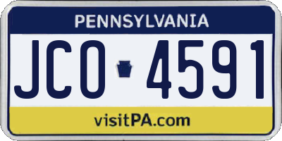 PA license plate JCO4591
