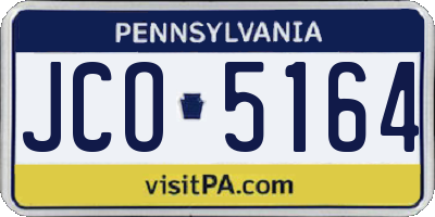 PA license plate JCO5164
