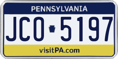PA license plate JCO5197
