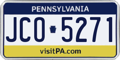PA license plate JCO5271