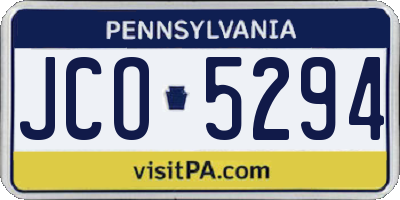 PA license plate JCO5294