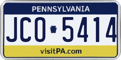 PA license plate JCO5414