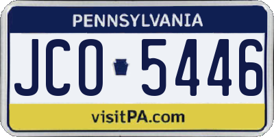 PA license plate JCO5446