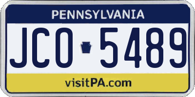 PA license plate JCO5489