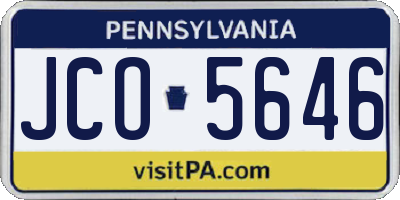 PA license plate JCO5646