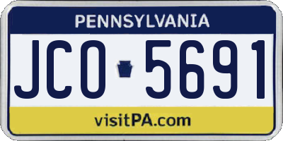 PA license plate JCO5691