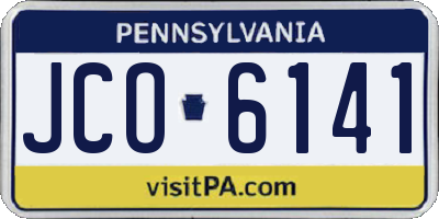 PA license plate JCO6141