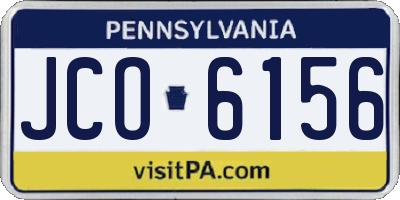 PA license plate JCO6156