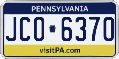 PA license plate JCO6370