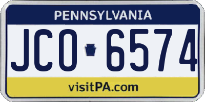 PA license plate JCO6574