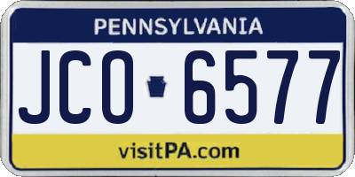 PA license plate JCO6577