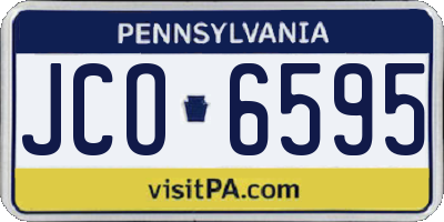 PA license plate JCO6595