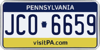 PA license plate JCO6659