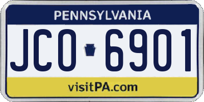 PA license plate JCO6901