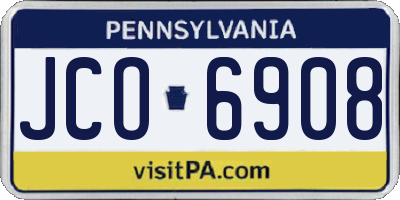 PA license plate JCO6908