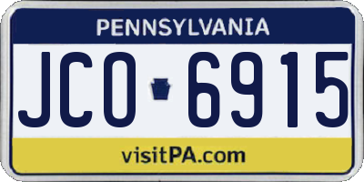 PA license plate JCO6915