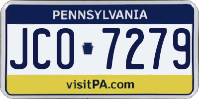 PA license plate JCO7279