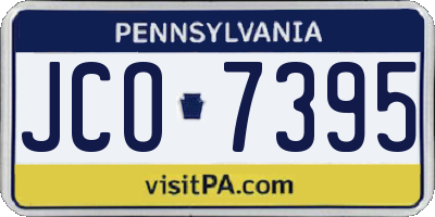 PA license plate JCO7395