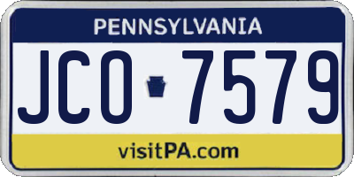 PA license plate JCO7579