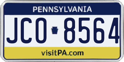 PA license plate JCO8564