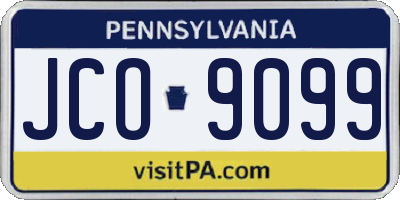 PA license plate JCO9099