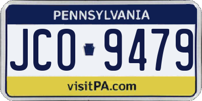 PA license plate JCO9479
