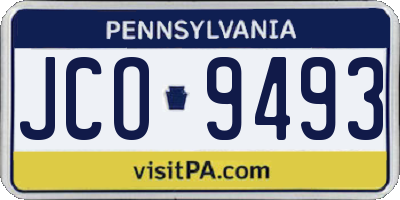 PA license plate JCO9493