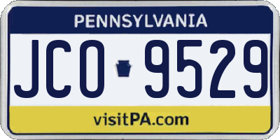 PA license plate JCO9529