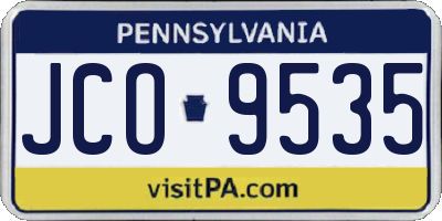 PA license plate JCO9535