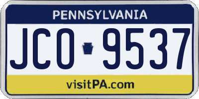 PA license plate JCO9537